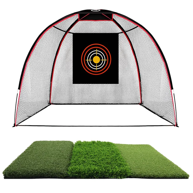 custom Golf practice net 3M foldable durable portable cutting rod swing training tent net golf practice net