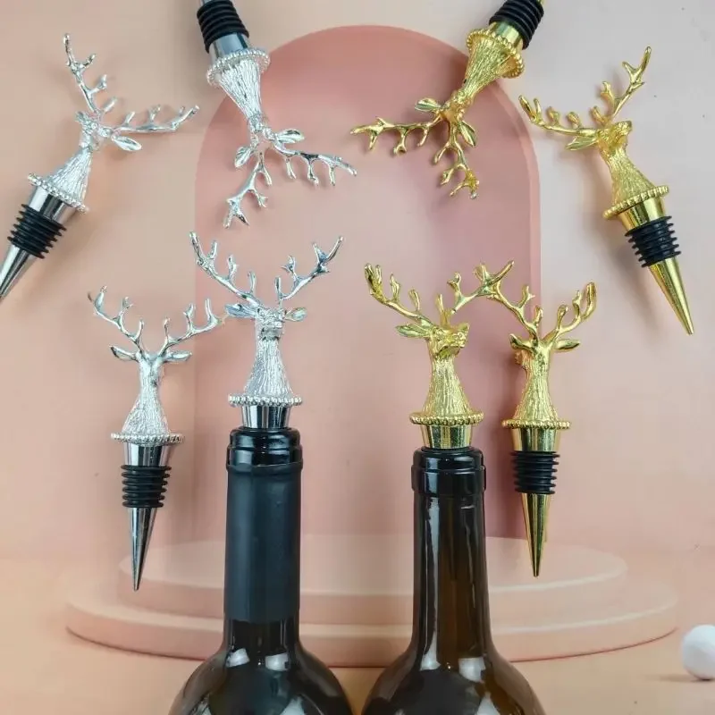 Deer Head Wine Stopper Beverage Bottle Cap Leak Proof Champagne Bottles Sealer Stoppers Wine Cork Bartender Tool Wine Accessorie