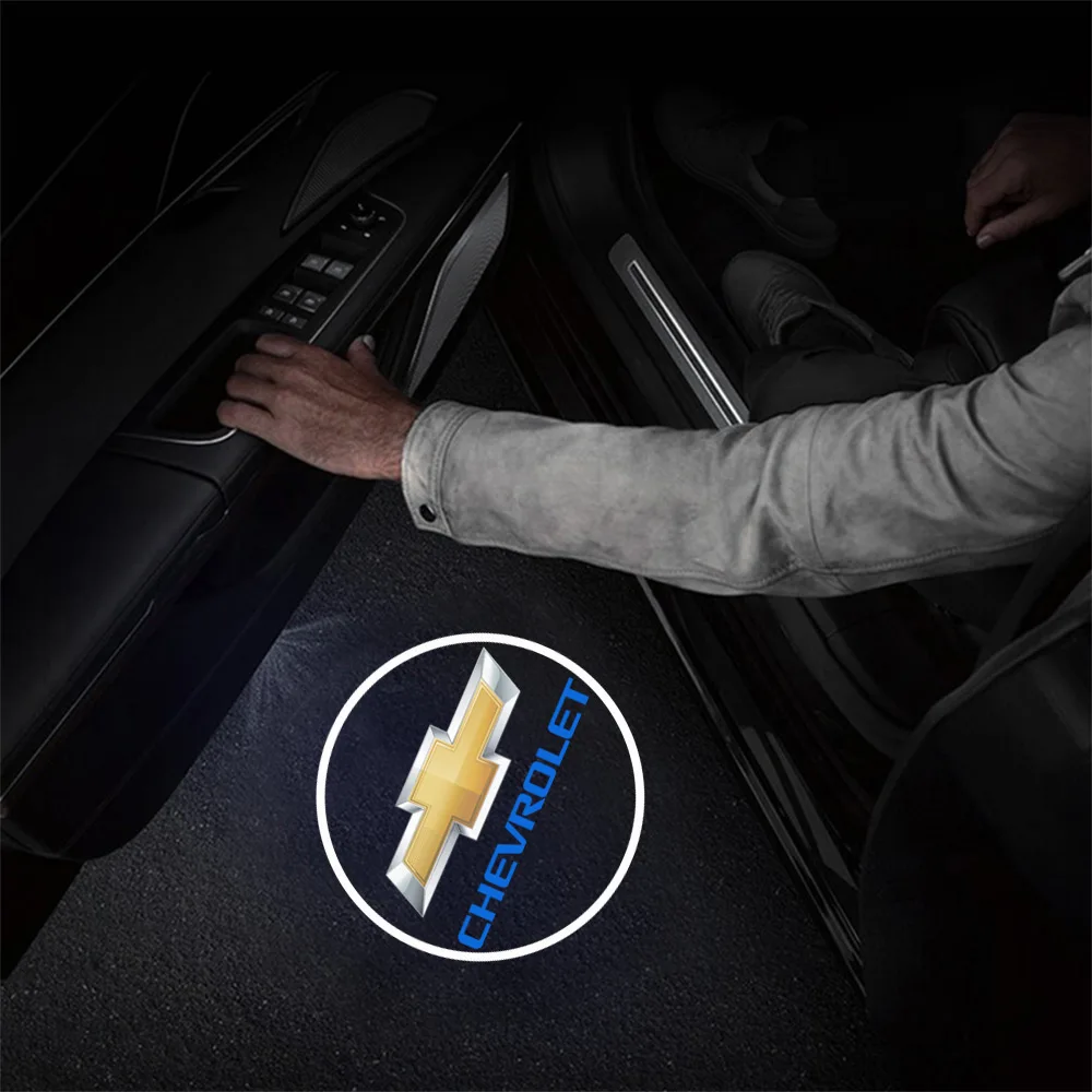 Luces Led de bienvenida para puerta de coche, Proyector Inalámbrico para Chevrolet Cruze Lacetti Captiva SS Z71 Equinox Trax Impala Spar, 1/2/4