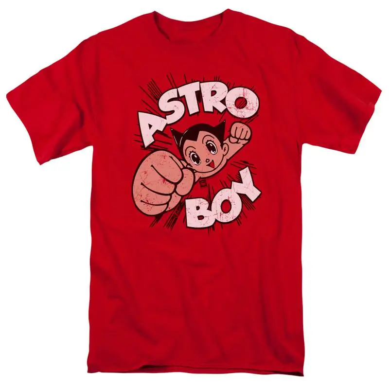 Astro Boy Flying T Shirt Mens Licensed Cartoon Merchandise Red
