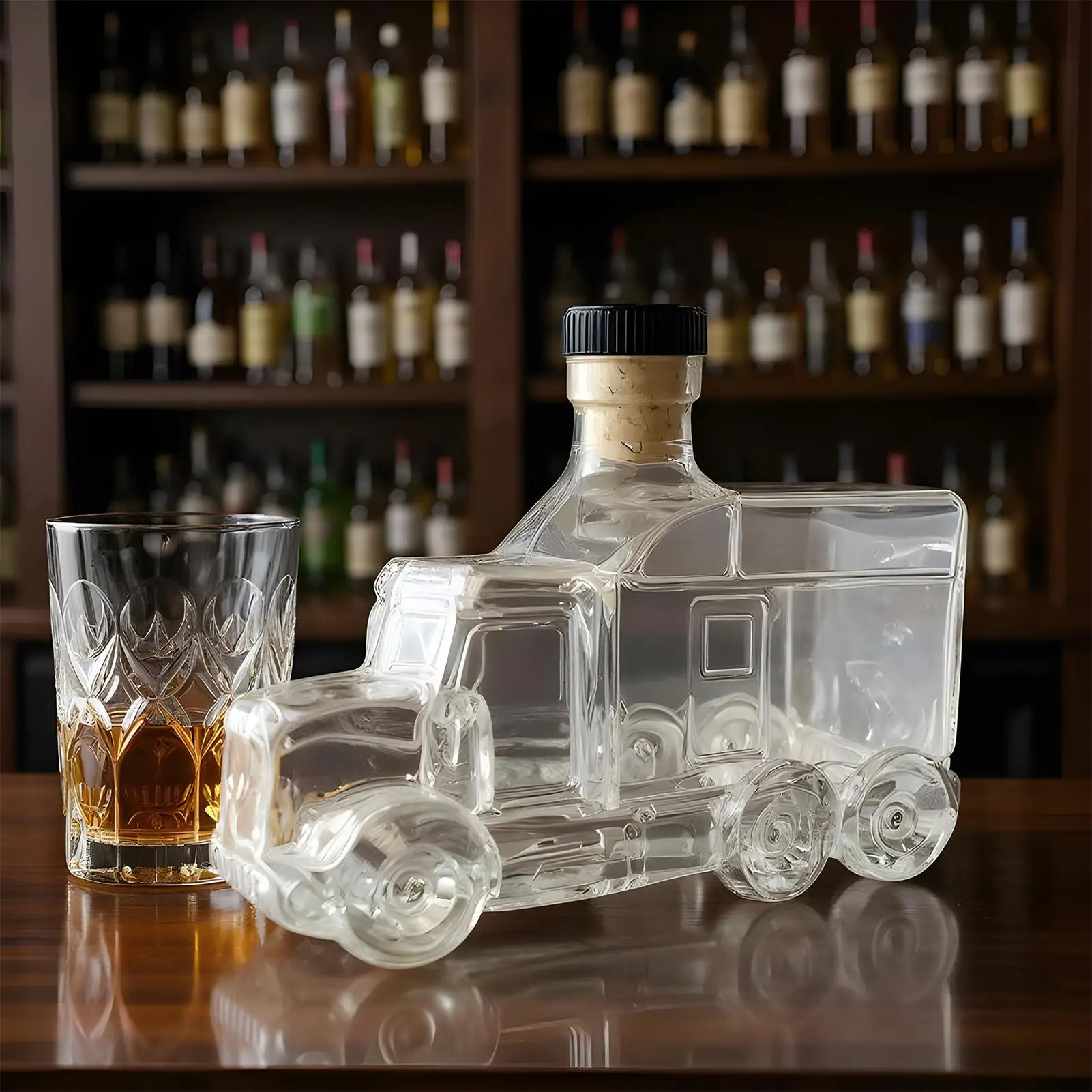 Car Glass Wine Bottle Half Tru - Wine Beer Truck 评论和价格