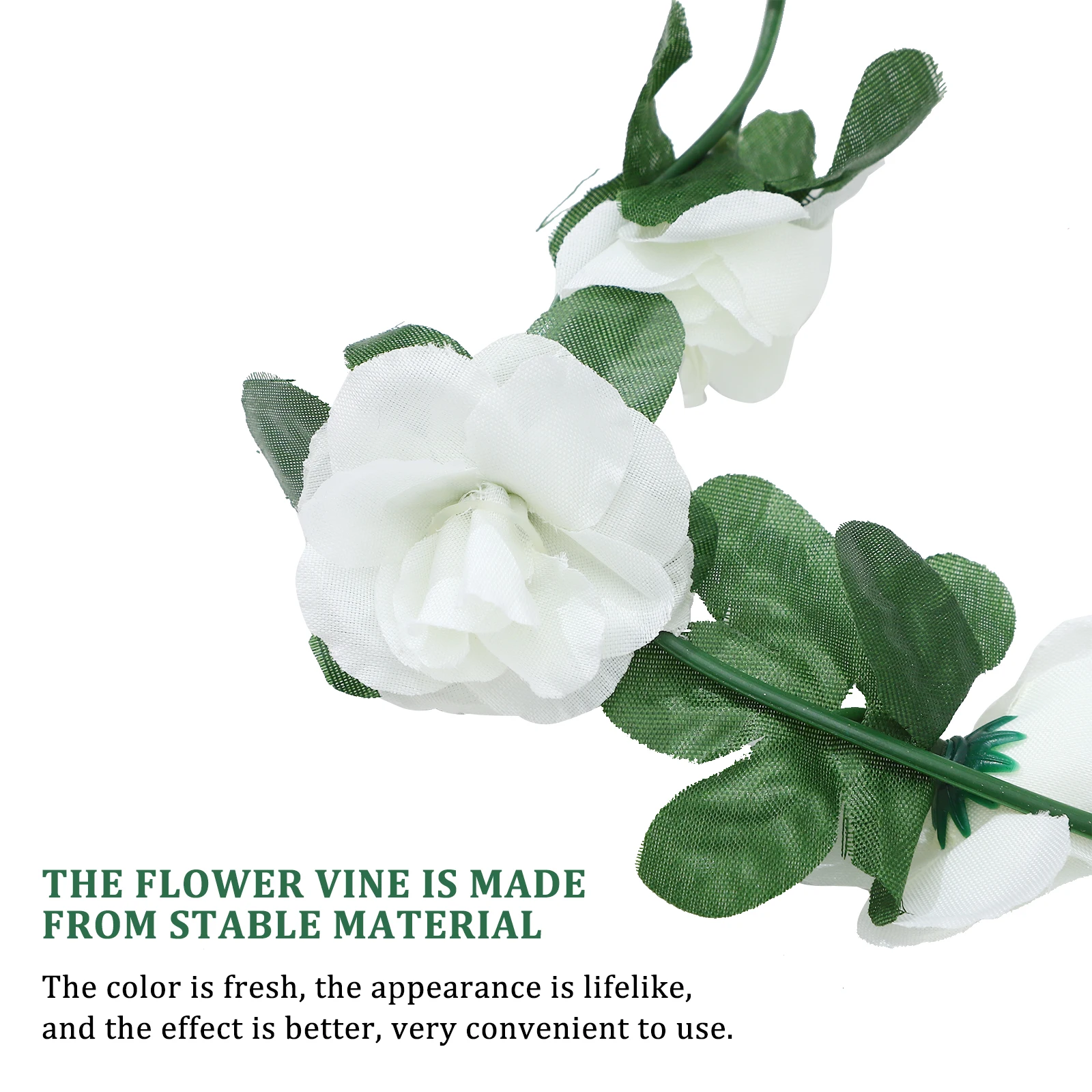 

6 Pcs Simulated Green Plant Roses Artificial Vine Fake Hanging Flowers for Decoration Plants Vines Stems Garland