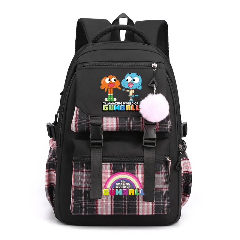The Amazing World of Gumball Backpack Boys Girls Cartoon Bookbag Laptop Mochila Students Daily Knapsack Back To School Gifts