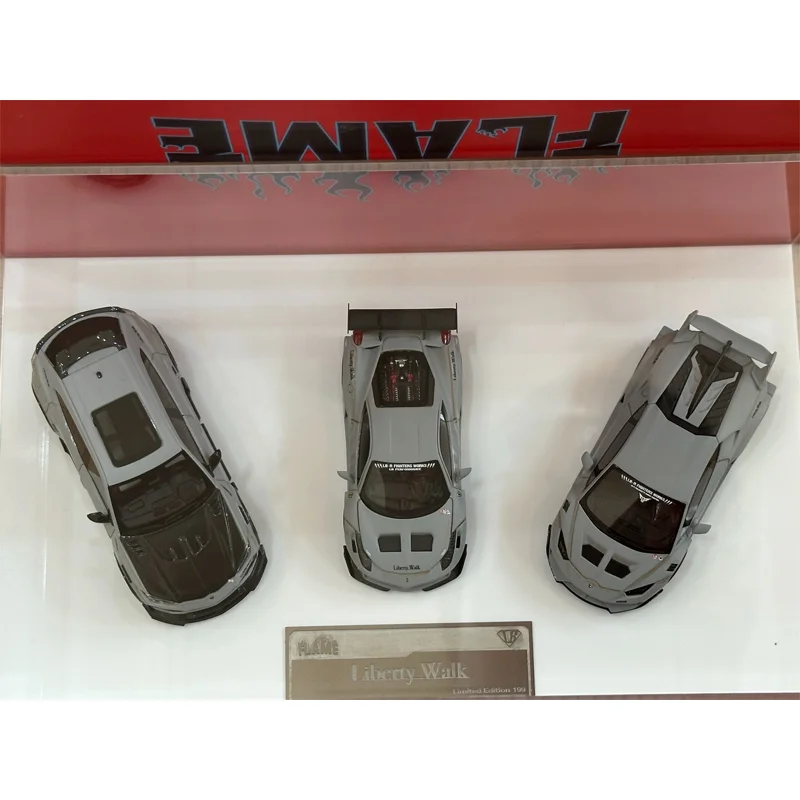 รถของเล่นโลหะผสม Flame 1/64 LP610 Huracan GT URUS 458GT LBWK ของสะสมโมเดลรถหล่อขึ้นรูป ของขวัญสำหรับเด็กผู้ชาย