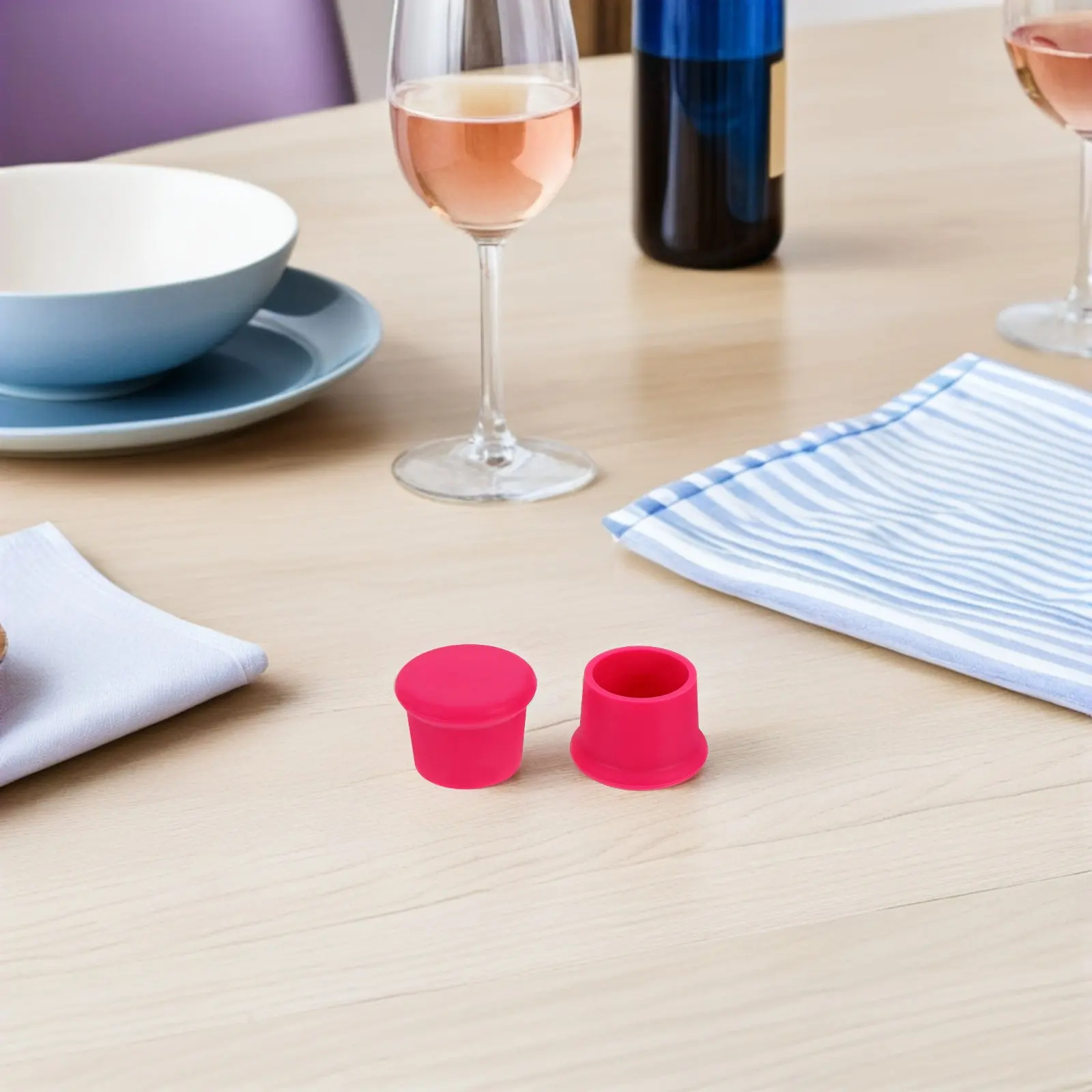 10Pcs Silicone Wine Stoppers Reusable Bottle Caps Fresh Beverage Saver Sparkling Beer Cork Replacement Christmas Party