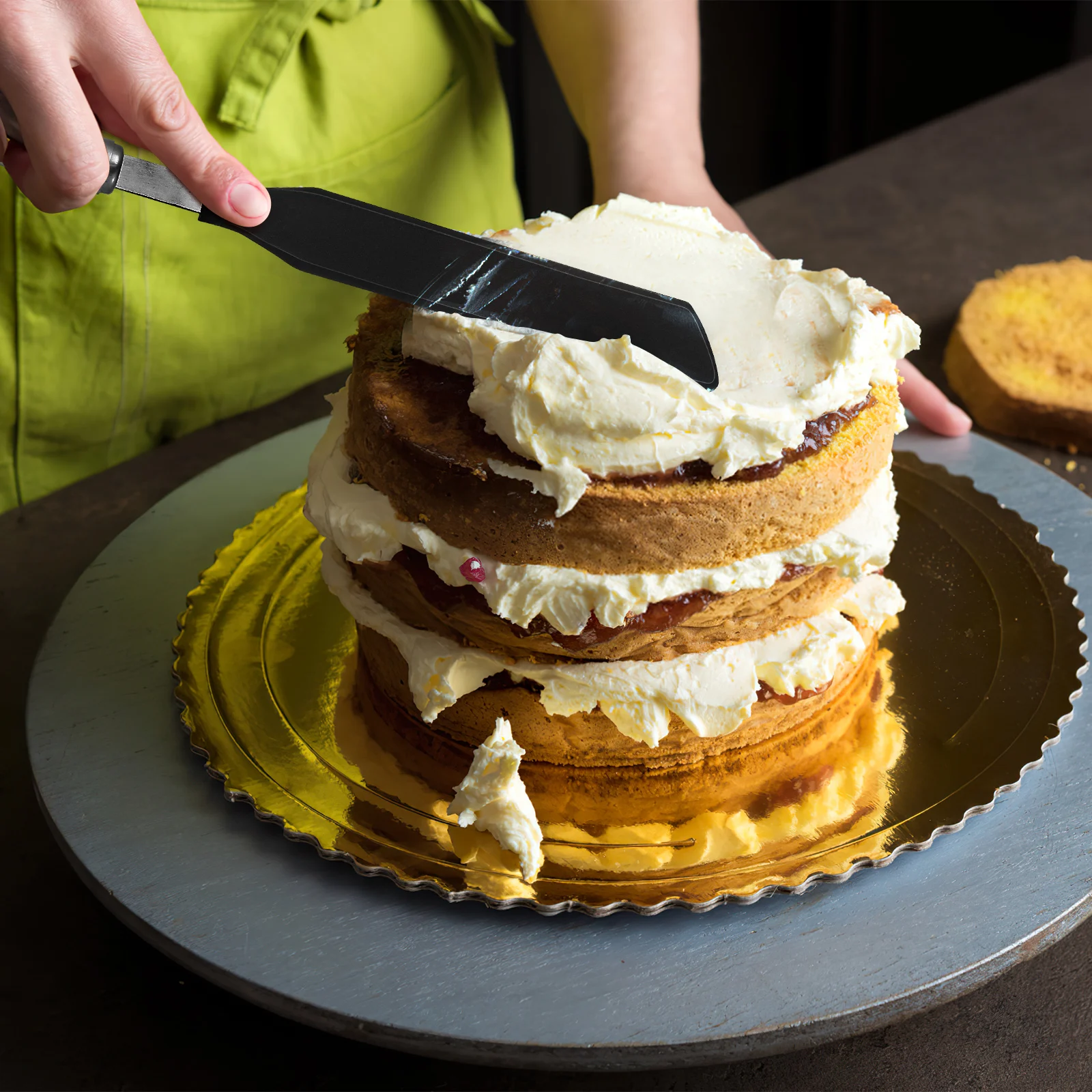 

1 set Stainless Steel Cake Cream Scraper Pancake Spatula Set Baking Tools Supplies Home Restaurant Kitchen