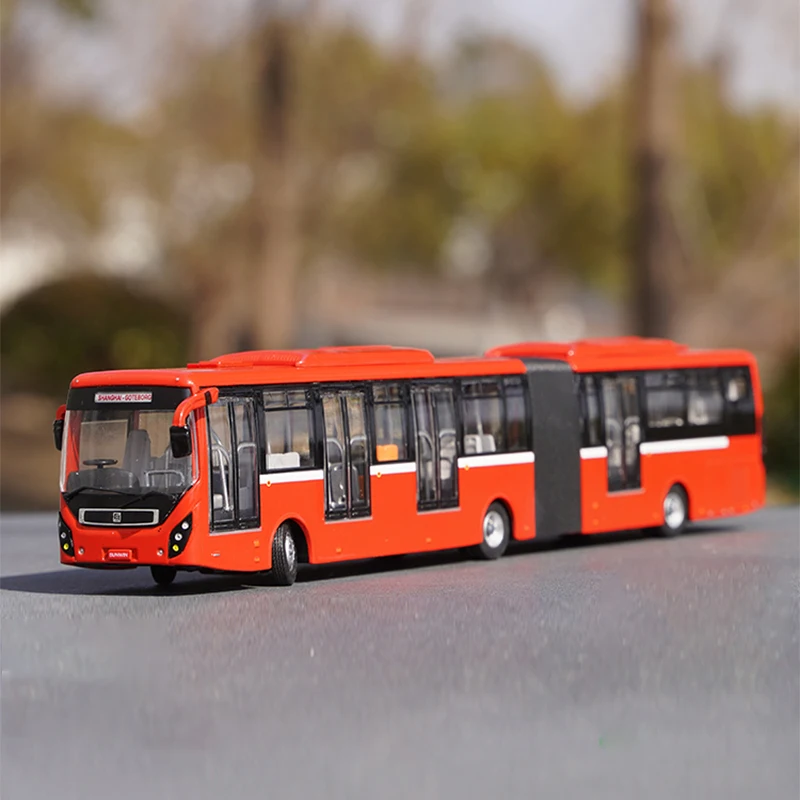 Diecast 1:64 Scale Express Bus Articulated Bus Toy Car Model Classic Collection Scene Decoration Souvenir Gift Decoration Toy