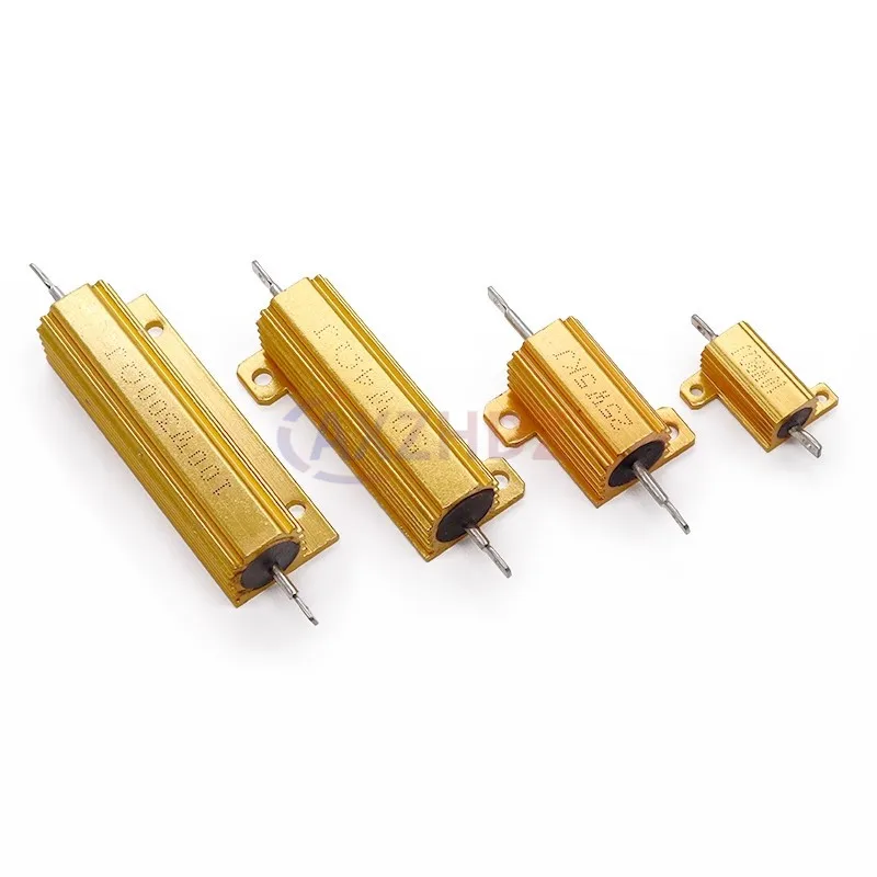 RX24 10W 25 50W 100W Aluminum Power Metal Shell Case Wirewound Resistor 0.01R ~ 100K 1 6 8 10 20 500 10K Ohm Resistance hjxrhgal