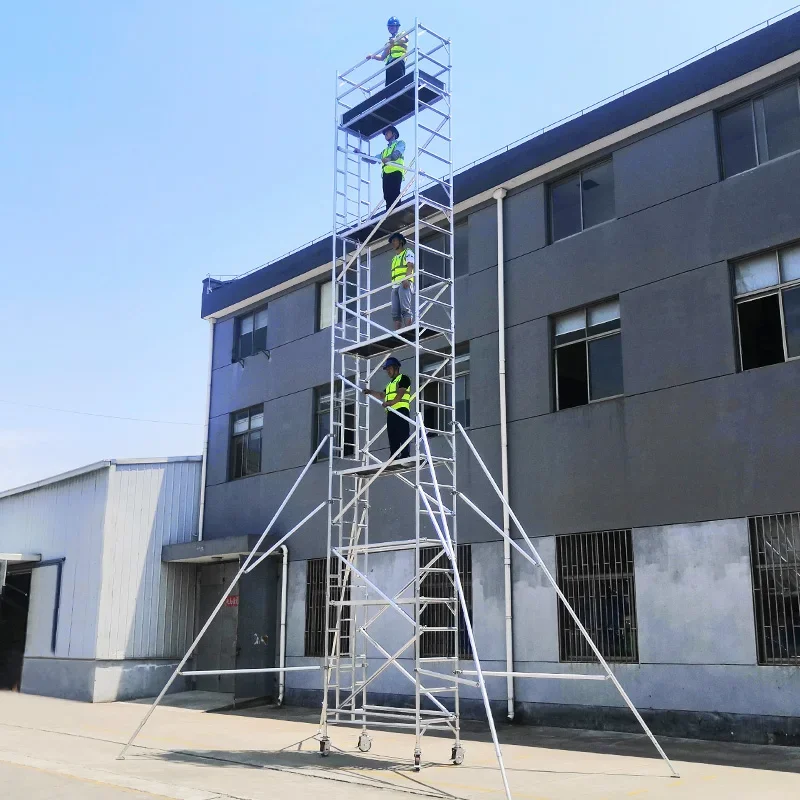 Aluminum Alloy Scaffolding Movable Lift Platform Ladder Climbing Scaffold