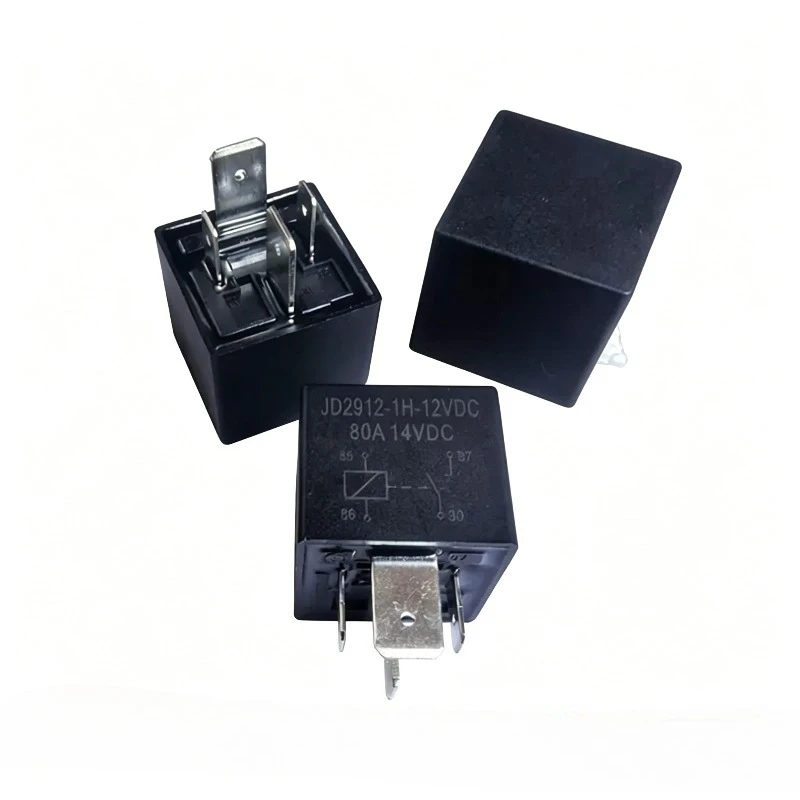 New 1pcs/lot JD2912-1H-12VDC 24VDC Car relay 4-pin 80A 2 large foot 2-pin small foot