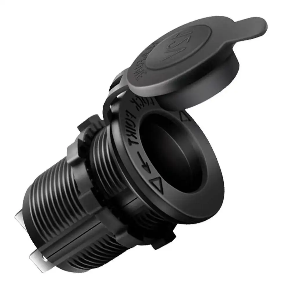 12V-24V Car Cigarette Lighter Waterproof Plug Socket For Boat Car Motorcycle Tractor Power Outlet Socket Receptacle Accessories
