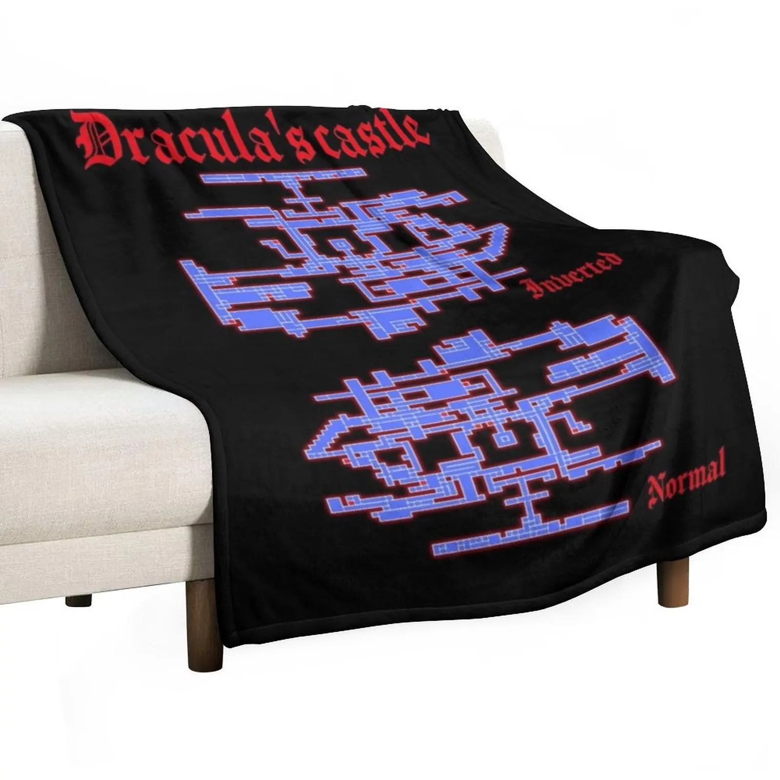 Dracula's Castle Throw Blanket Soft Comfort Blanket for Reading Watching TV
