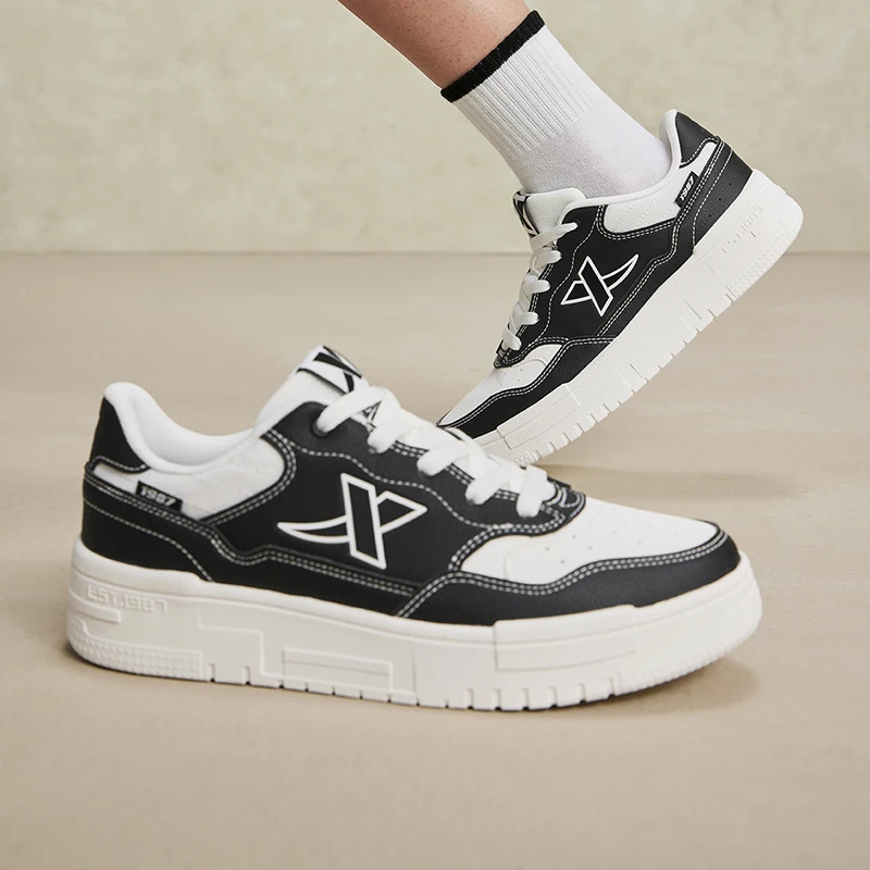 Xtep Skateboarding Shoes For Women 2024 Summer Comfortable Skate Shoes Breathable Outdoor Trekking Support Sneakers 876318310030