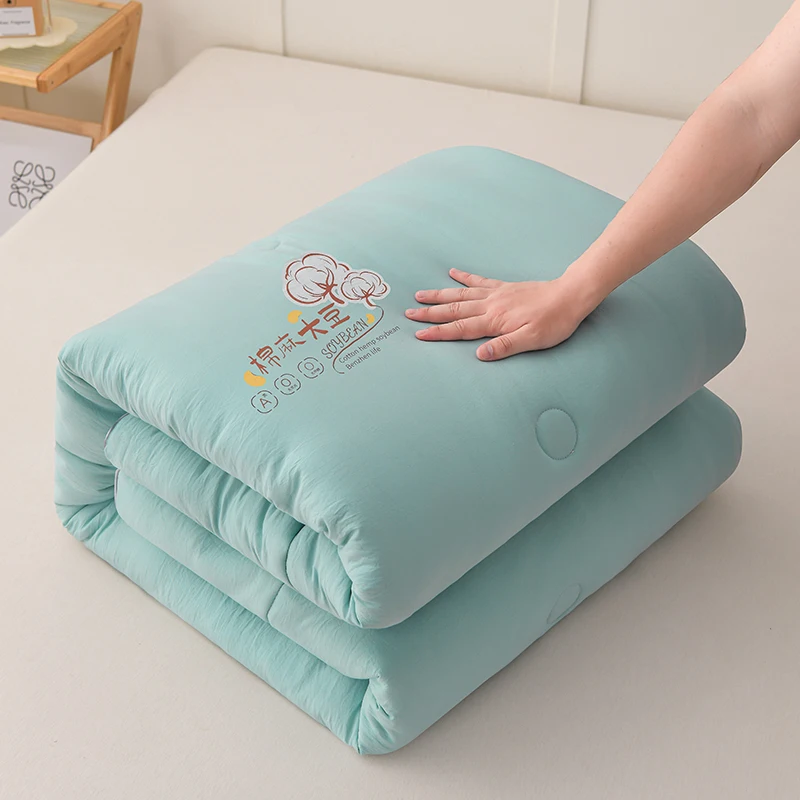 Solid Color Comforter Winter Quilt Core Thickened And Soft Comfortable And Warm Polyester Filling Comforter Bedroom Bedding