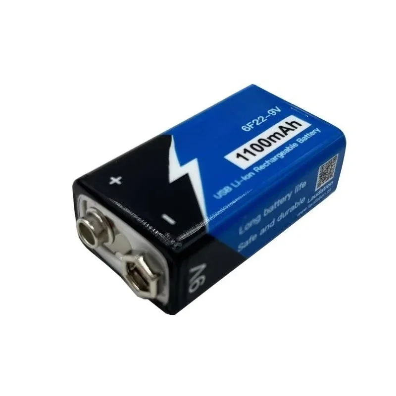 New 9V 1100mAh Li-ion Rechargeable Battery Type-C Battery 9V USB Lithium for Multimeter Microphone Toy Remote Control KTV Use