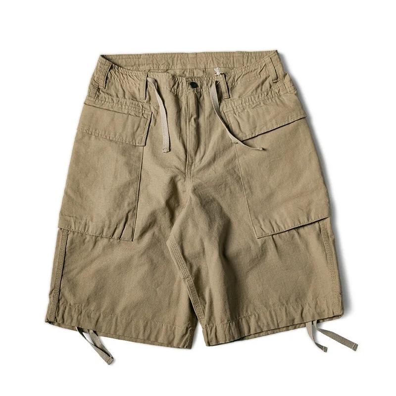NON STOCK TCU mesh anti-scratch fabric multi-pocket cargo shorts Men's casual mid-rise pants