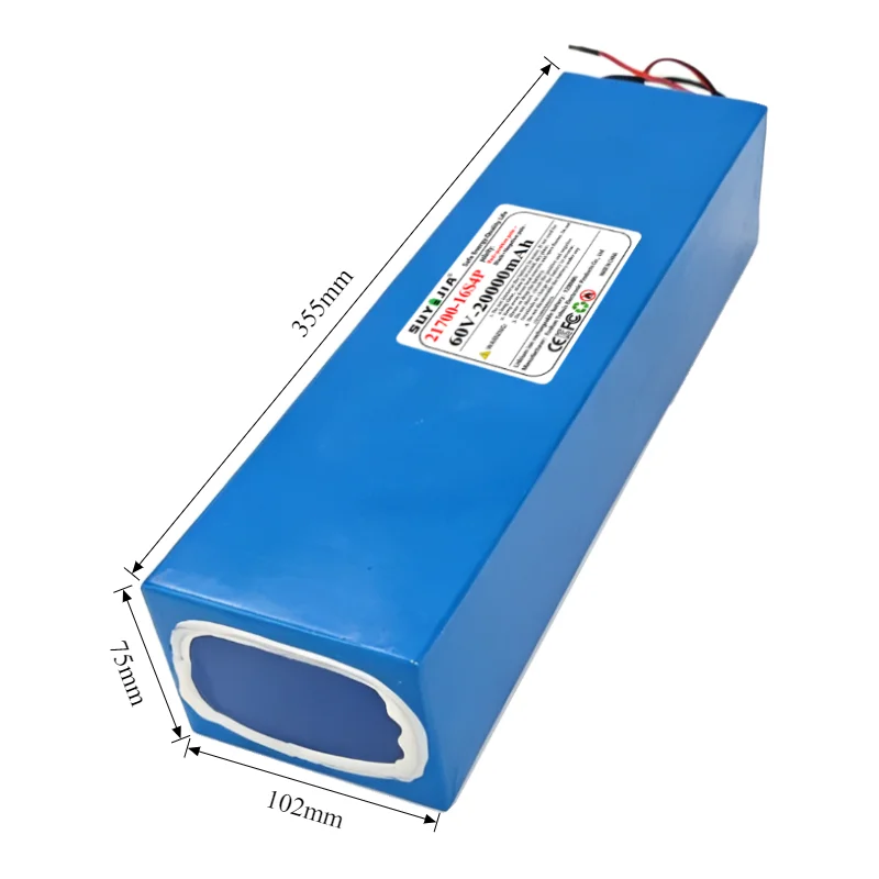 60V 20Ah 16S4P Battery Pack 21700 20000mAh 2000W High-power Lithium Battery with Built-in 50A BMS Suitable for Electric Scooters