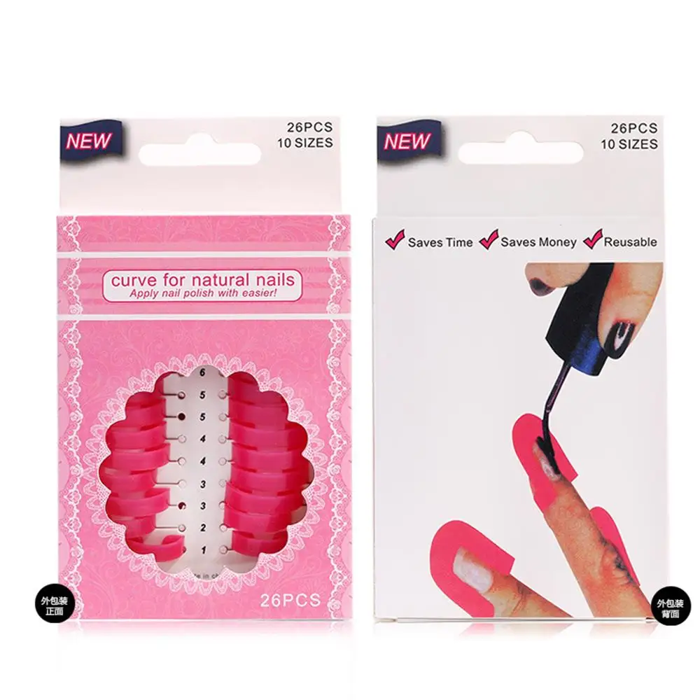 Nail Anti-Overflow Clips, Gel Nail Polish Anti-Spill Auxiliary Tool Set French Manicure Beginner Model Clips (Boxed)