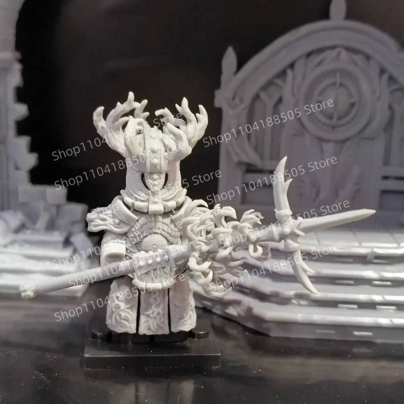 

MOC Third-party Production of White Model Uncolored Knight Building Blocks Mosaic Toy Movie Ornaments Collection