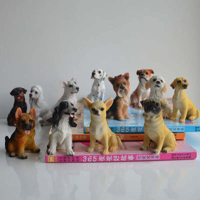 

12 dogs and puppies a set of resin crafts personalized pet shop dog model decoration. Single small dog 5.5x3.5x7cm Dalmatian