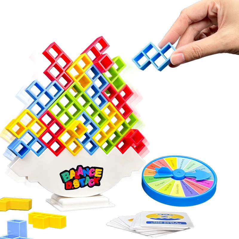 Funny Balance Stacking Game for Kids Adults, 3D Building Blocks Board Games, STEM Family Party Interactive Toys Birthday Gift
