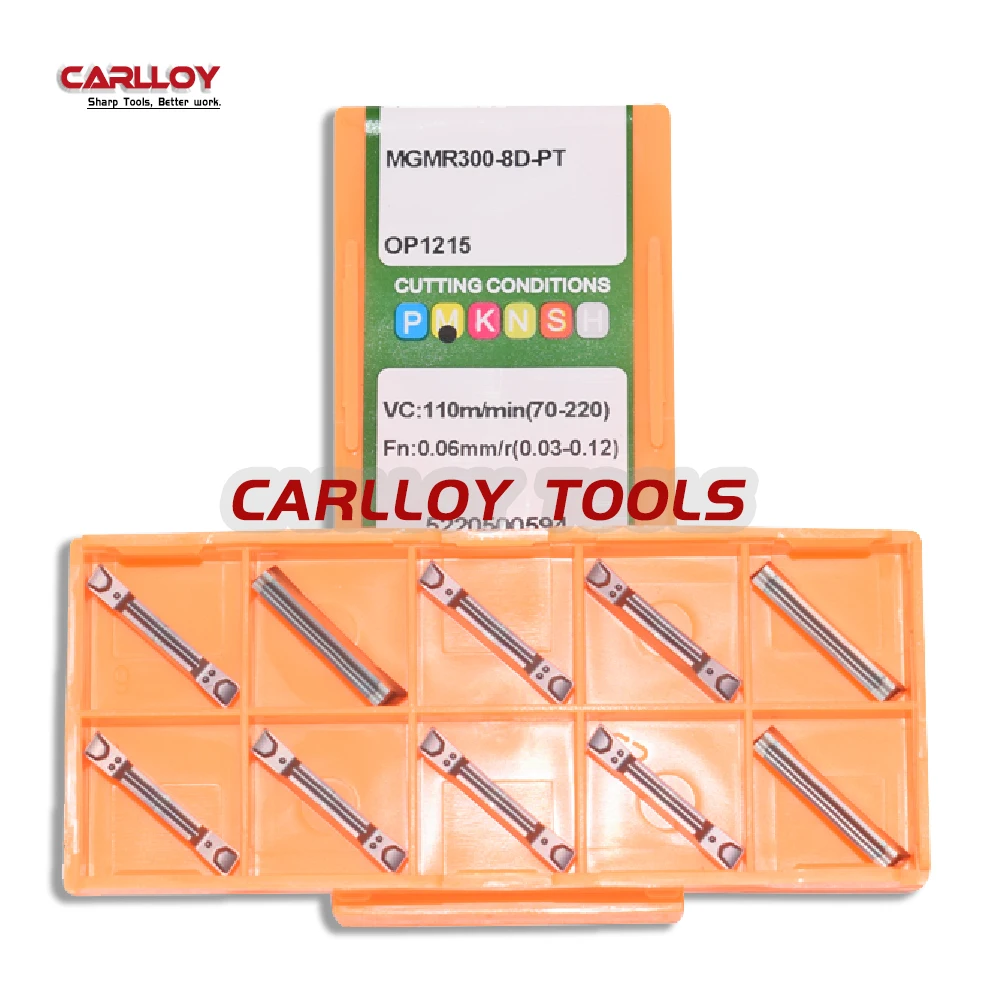 

MGMR300-8D-PT OP1215 OP1315 3mm Carbide Parting and Grooving Inserts with 8 degree