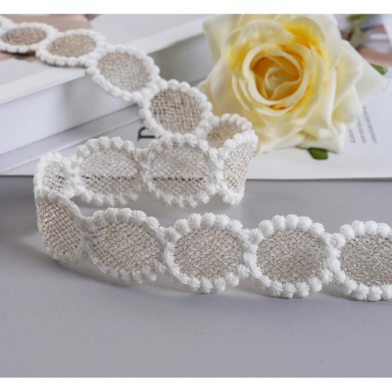 QGVLish 12M/Lot Curtain Tassel Fringe Lace Trim DIY For Sofa Stage Valance Edge Decor Lace Ribbon Belt Balls Curtain Accessories
