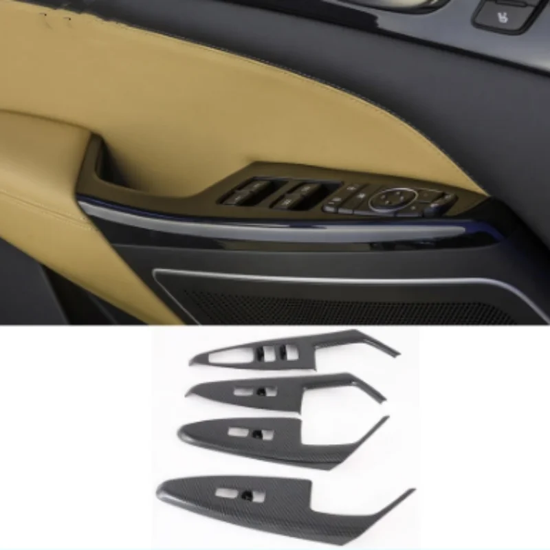 

Suitable for KIA K7 Cadenza 2019-2023 Carbon Fiber Car Glass switch inner handle interior trim accessories