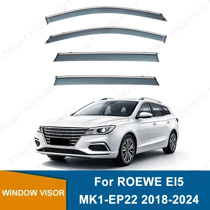 4Pcs Window Visor For ROEWE EI5 MK1-EP22 2018-2024 Weathershield Sun Rain Deflector Guard Car Window Deflector 2023 2022 2021