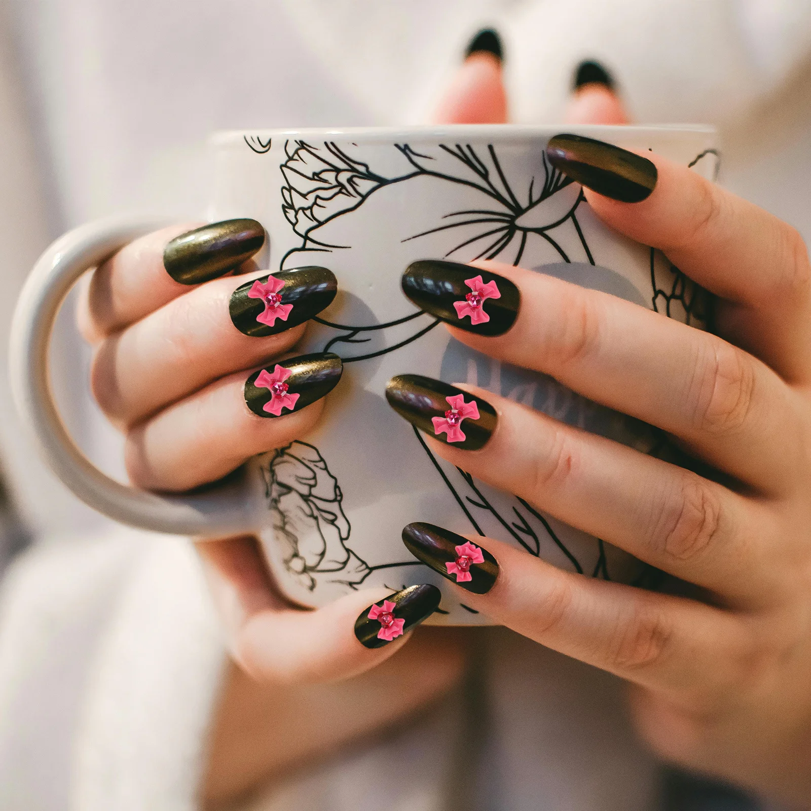 

40Pcs 3D Nail Art Charm Bow Design Rhinestones for Nails DIY Manicure Jewelry Nail Art Ornaments Decorations Set