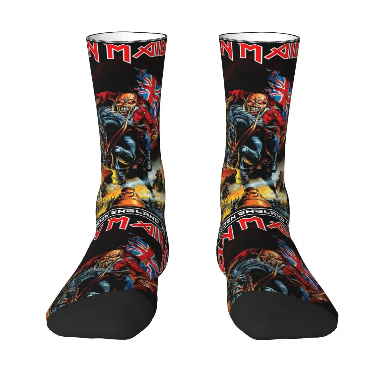 Ironmaiden-calcetines largos Harajuku para hombre y mujer, medias Súper suaves, accesorios para todas las estaciones, regalos de navidad