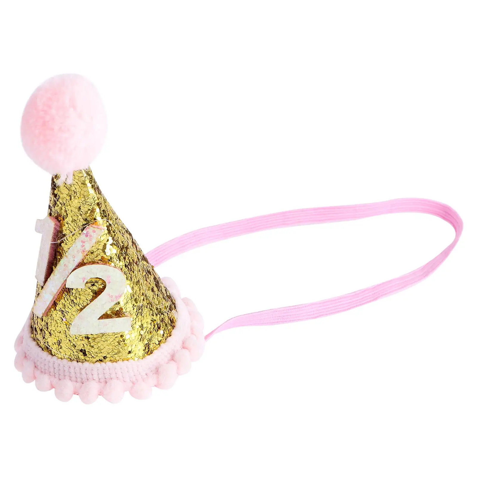 

First Birthday Crown Party Hat Hats for Kids Cartoon Headgear Prop Gold Headbands