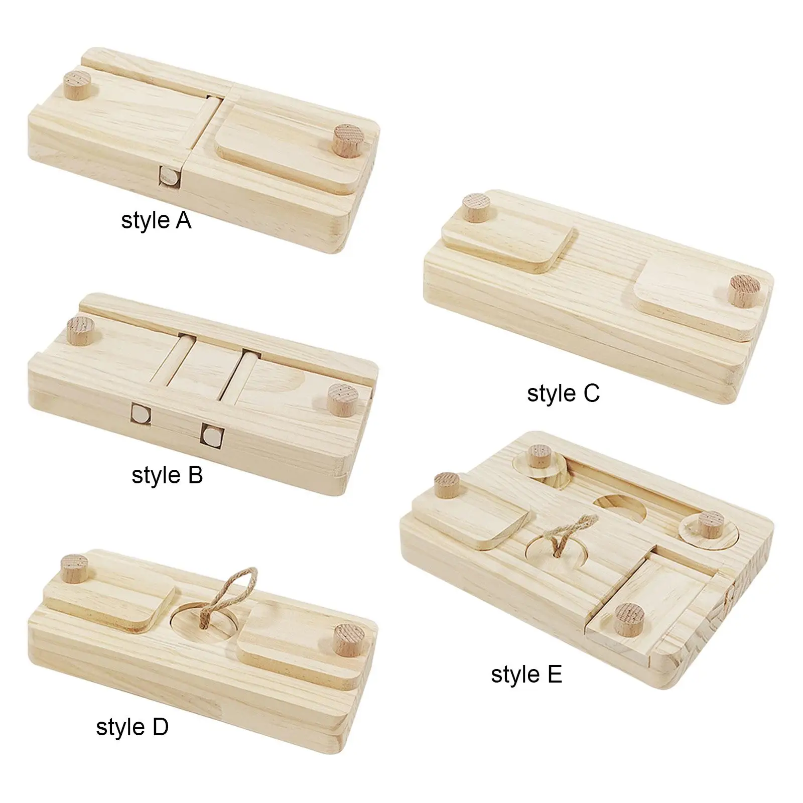 Wooden Enrichment Foraging Toy Feeding Toys Hide Treats Food Hidden Chew Toys