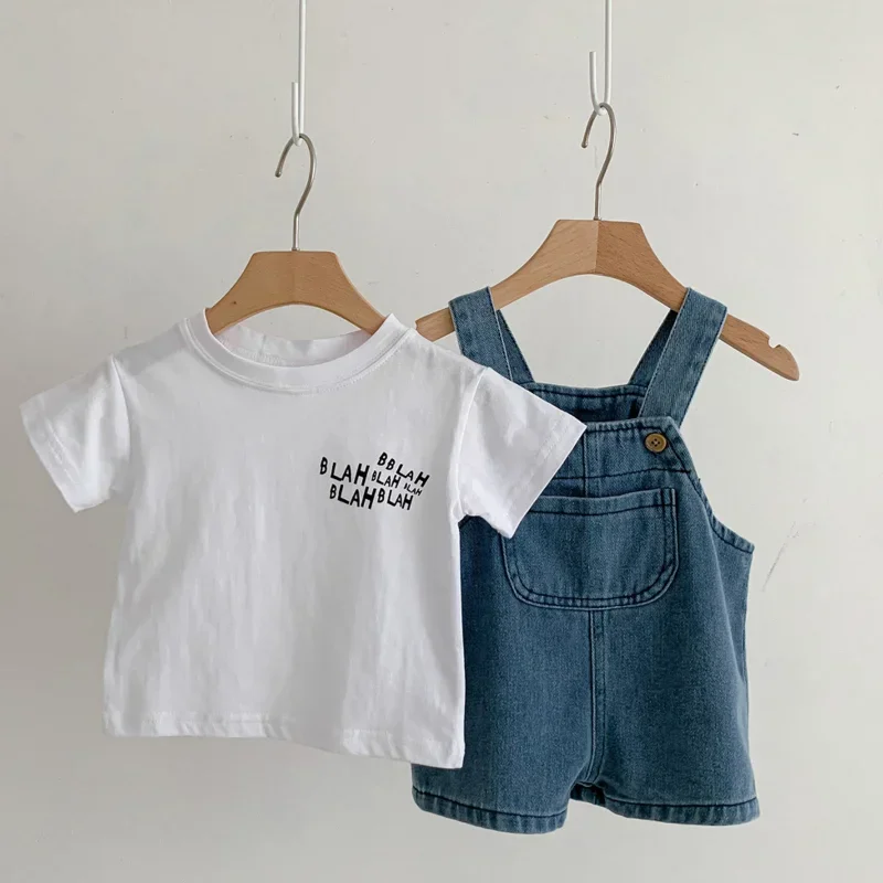 0-3 anni Toddler Baby Boy Clothes set Summer manica corta Baby top Tee pantaloni complessivi Casual Baby Girl Outfits abbigliamento