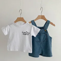 0-3 Years Toddler Baby Boy Clothes Sets Summer Short Sleeve Baby Tops Tee Overall Pants Casual Baby Girl Outfits Clothing