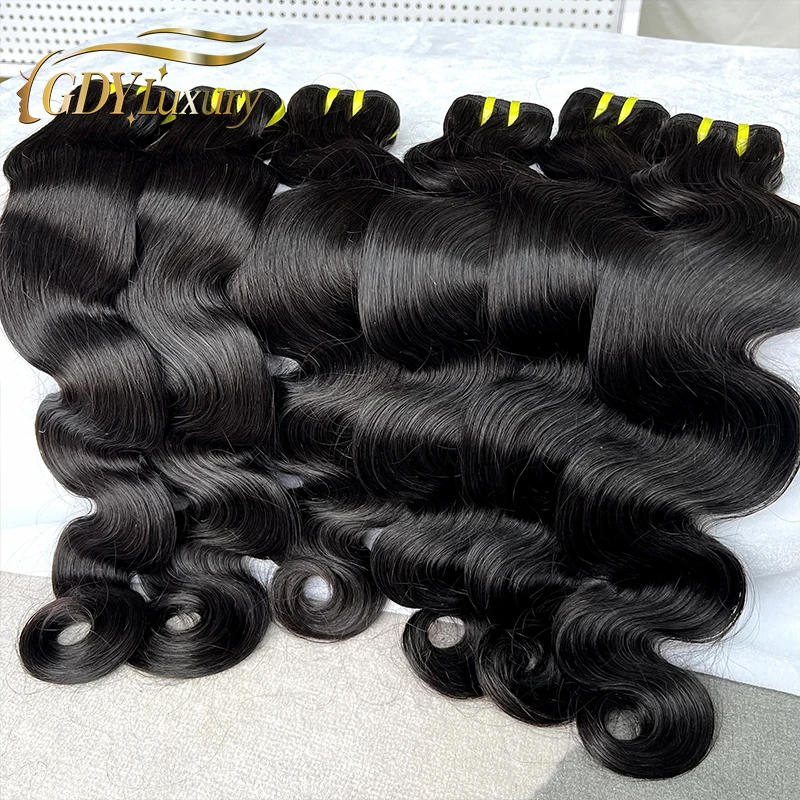 GDYLuxury 100% Unbehandeltes Echthaar Body Wave Bündel Vietnamesische Rohe Jungfrau-Haarverlängerungen Doppelt Gewebt Natürliche Farbe 10-30 Zoll – Detail 16