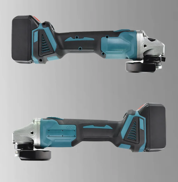 21V 125mm Mini Akku-Poliermaschine Batterieleistung Bürstenloser Lithium-Elektro-Winkelschleifer Schleifen Auslöseschalter für Heimwerker
