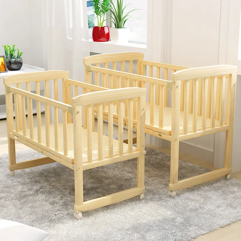 Baby crib splicing bed cradle bed, baby playpen kids  sleep with momy bed with bed