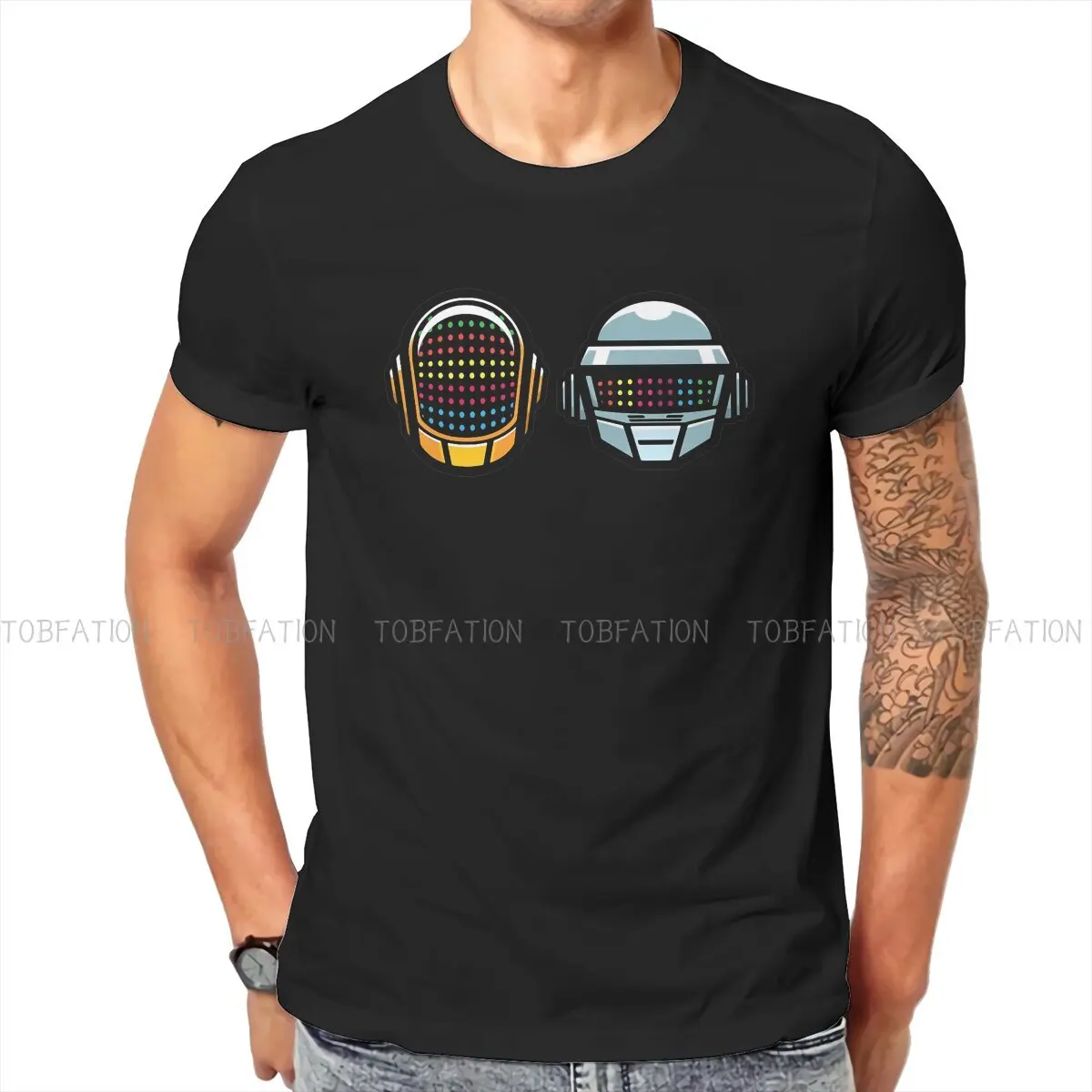 Tuku Special TShirt Daft Punk Helmet Casual Polyester T Shirt Newest Stuff For Men Women