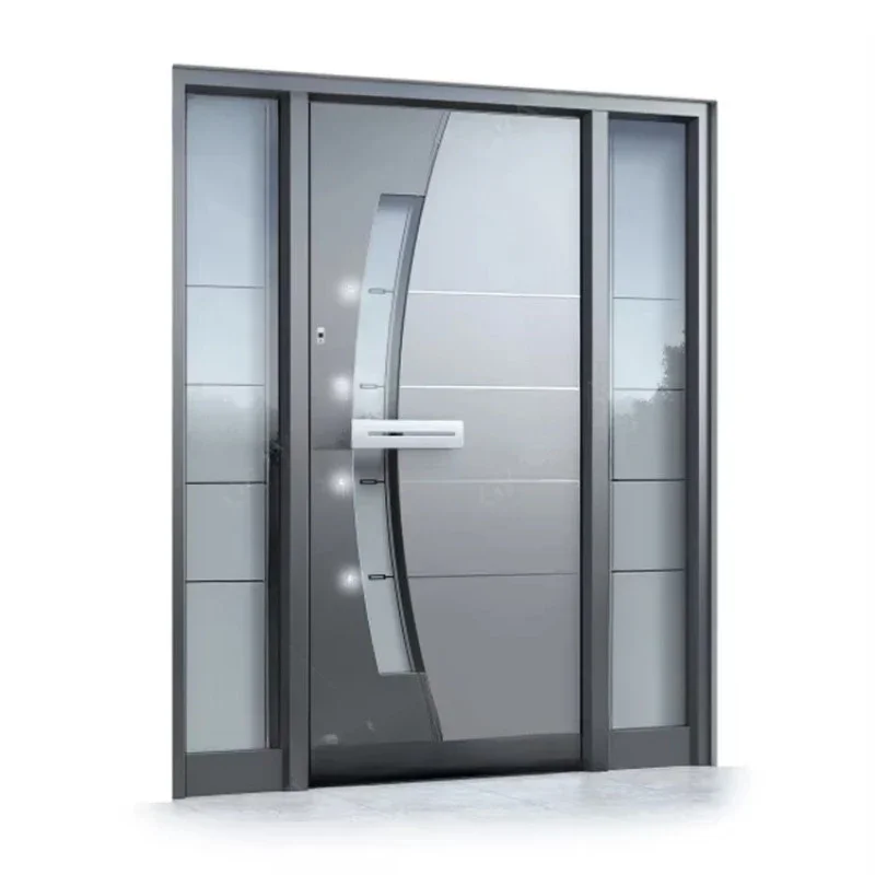Factory Wholesale Housing Safety Pivot Door Modern Household Single Aluminum Pivot Front Door