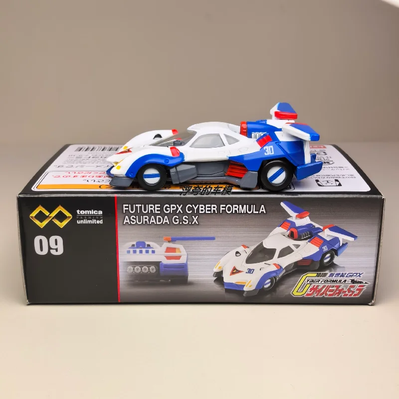 Takara Tomy Tomica Premium Unlimited 09 Future GPX Asurada Alloy Diecast Racing Car Movable Rear‑Wing Adult Collectible Toy