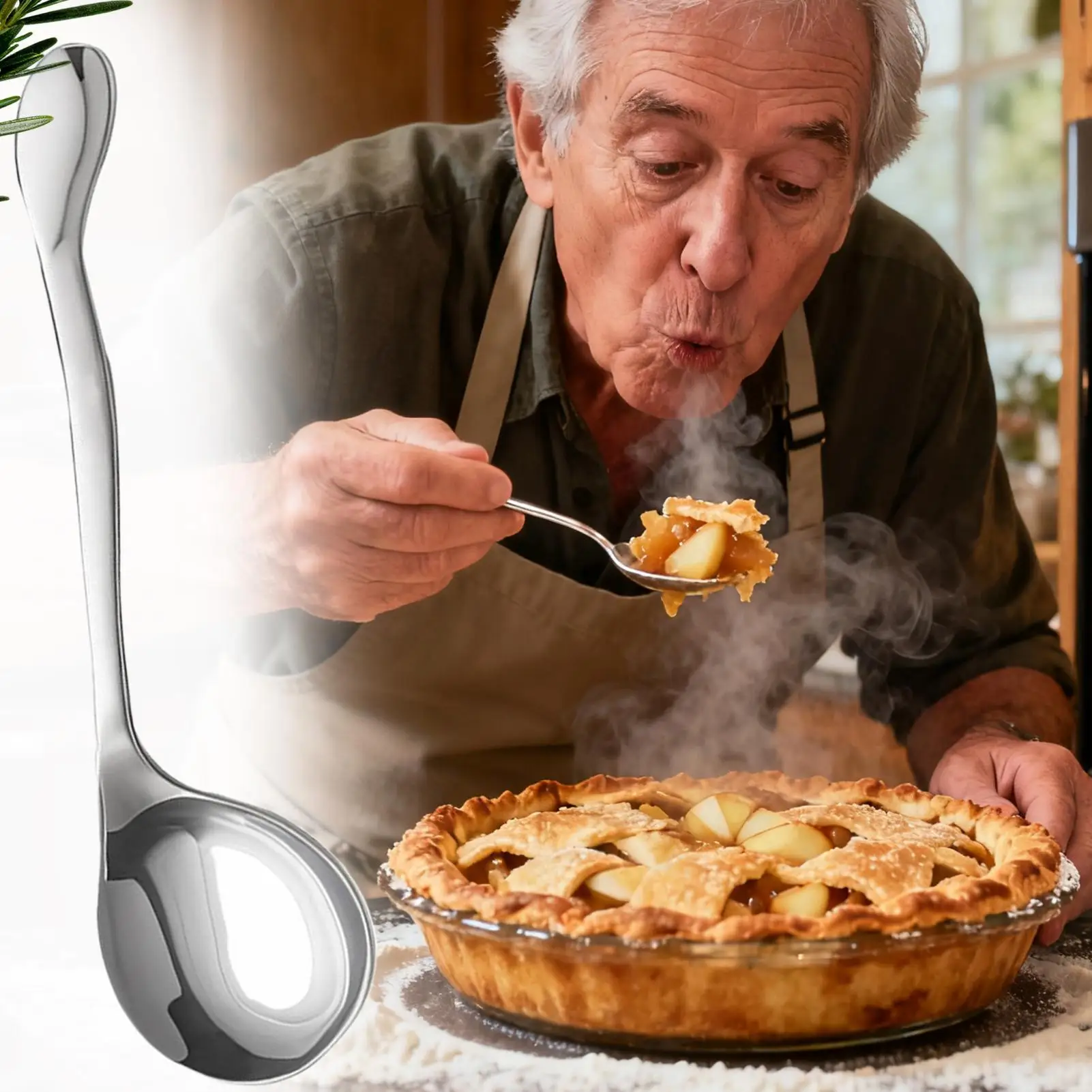 Stainless Steel Spoon Utensil 1Pc Anti-Shake Adaptive Tableware For Hand Tremors Elderly Hand Rehabilitation Patient Adaptive