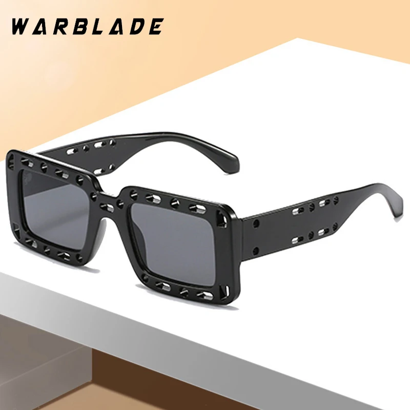 

Trendy Hollow Out Square Frame Personality Women's Sunglasses Brand Design Hip-Hop Men Sunglass Outdoor Drive Party Shades UV400