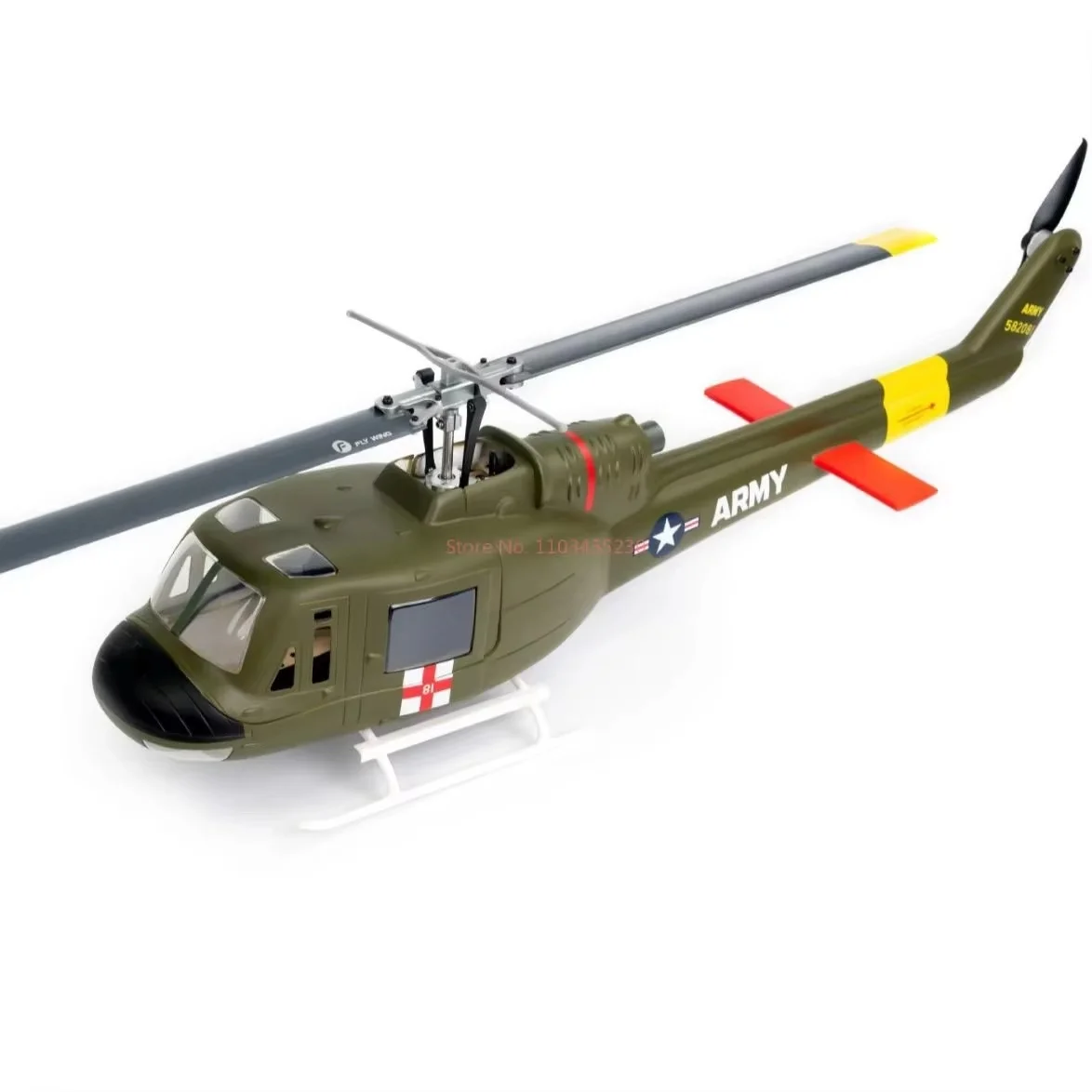 Huye Uh-1 V4 Sześciokanałowy zdalnie sterowany model helikoptera Pozycjonowanie GPS Symulacja pojedynczego śmigła Zdalnie sterowana Aircra