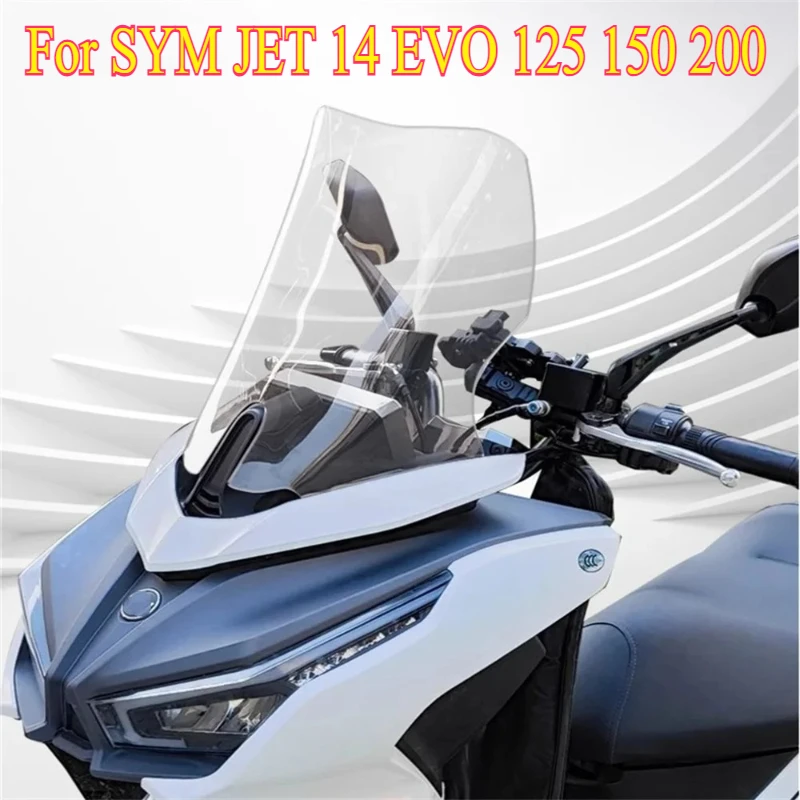 

For SYM JET 14 EVO 125 150 200 Cruisym150 Motorcycle Windshield Modification Parts Wind Deflector Airflow Guide 2023 2024