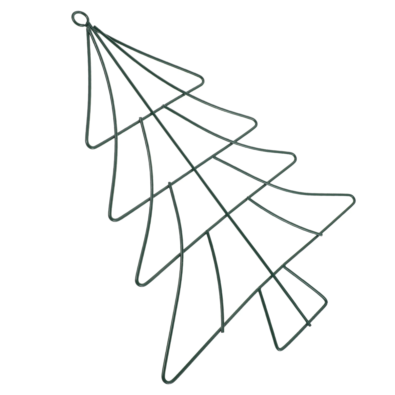 

12.89x9.82x0.08 Inch Iron Wreath Frame Christmas Tree Shape Metal Wire Form for Holiday Door Decor DIY Floral Garland Craft