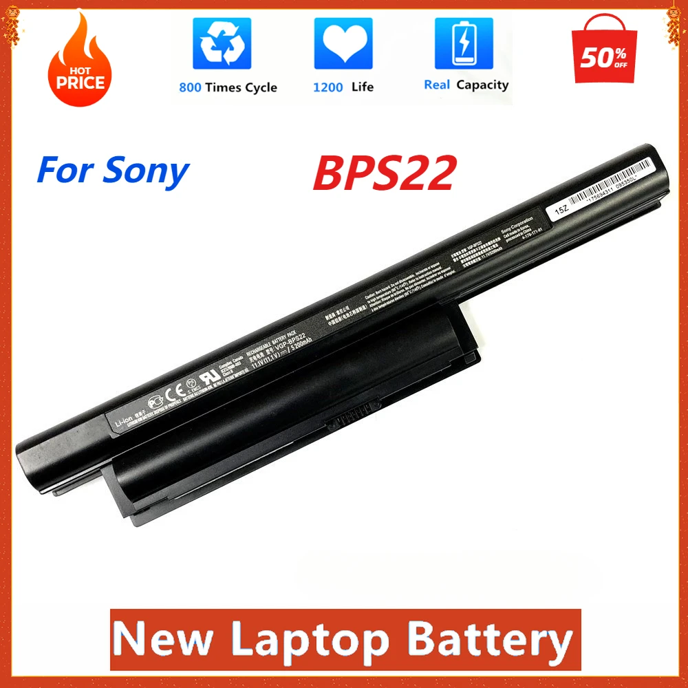 BPS22 Laptop Battery For Sony VAIO BPS22 VGP-BPS22 VGP-BPS22A VGP-BPL22 VGP-BPS22A VGP-BPS22/A VPC-EB3 VPC-EB33 VPC-E1Z1