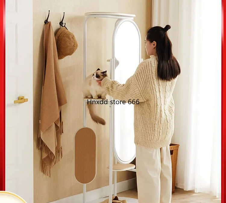 People and pets share cat climbing frame Home advanced full body mirror Floor mirror Full-length mirror