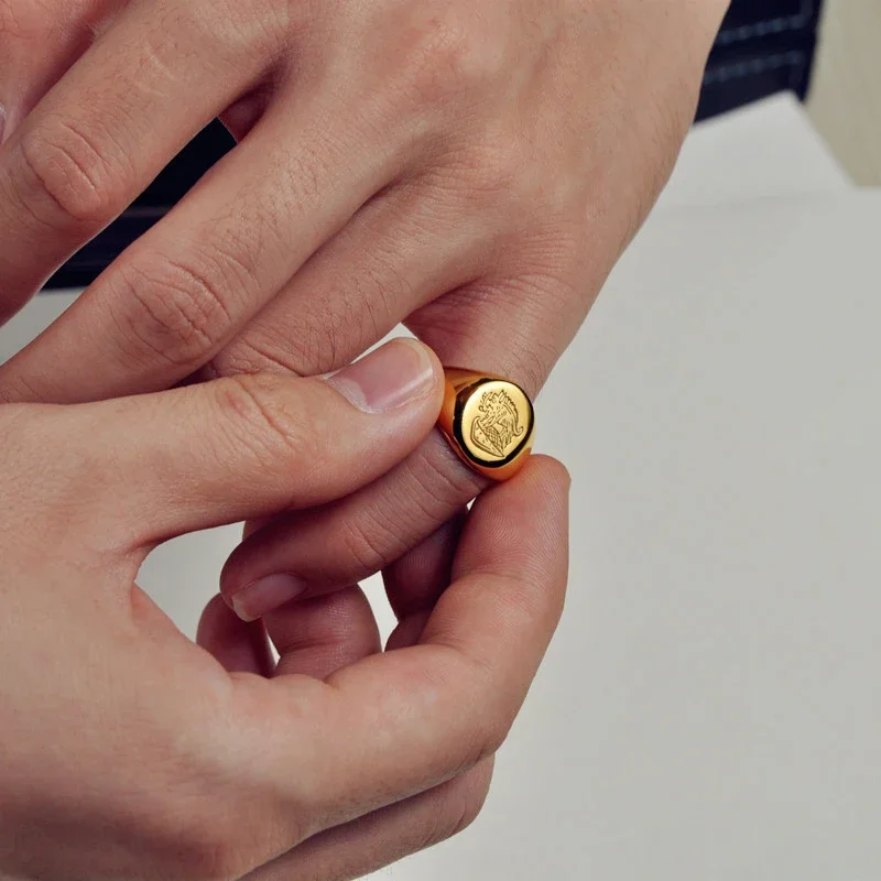 Kingsman Ring The Secret Service Custom Signet Rings For Men Women Cosplay S925 Sliver Color Brass Gold Color Free Engrave
