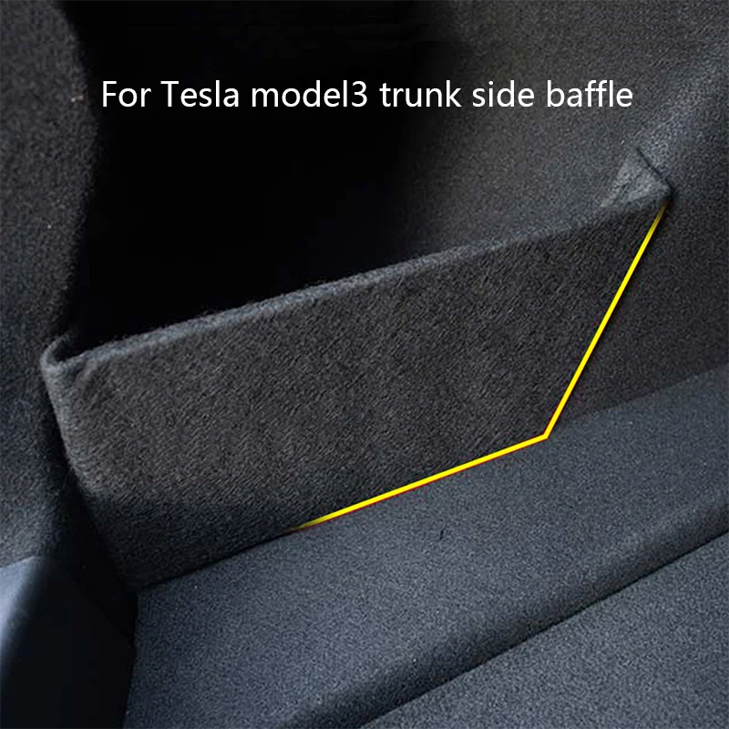 New For Tesla Model 3  Rear Trunk Organizer Side Storage Divider Back Suitcase Separator 2023 2022 2021 Car Upgrade Accessories